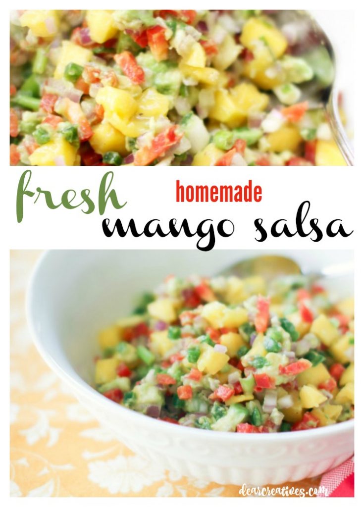 Salsa Recipes Mango Salsa Recipe. This is a combination of sweet and mildly spicy. You'll love eating this fresh homemade mango salsa and it's quick and easy to make! Serve it with chips or add it to any of your recipes!