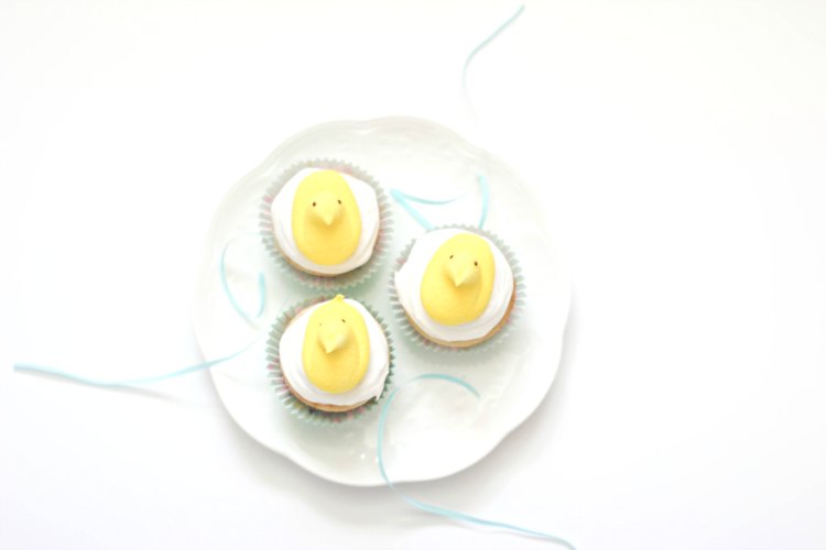 baking Peeps Easter Cupcakes 