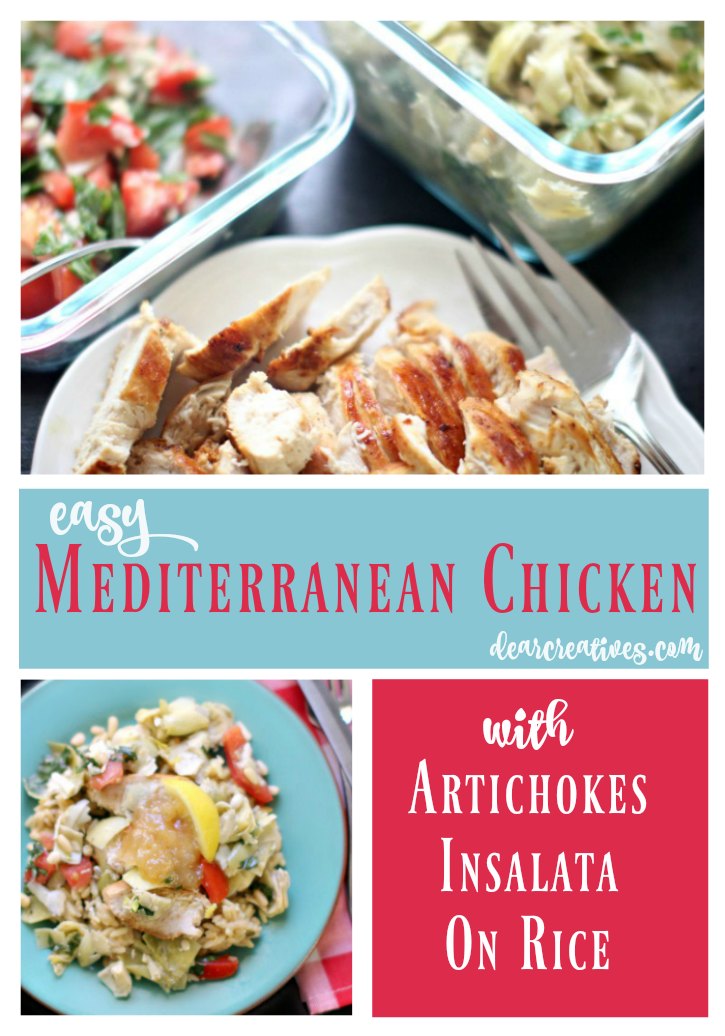 Mediterranean Chicken With Artichokes Insalata On Rice