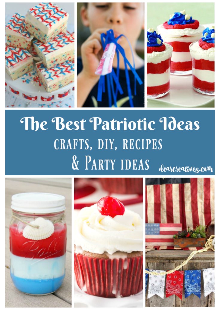 Inspiration Spotlight Linkup Party: The Best Patriotic Ideas Crafts, DIYs, Party Ideas and Recipes