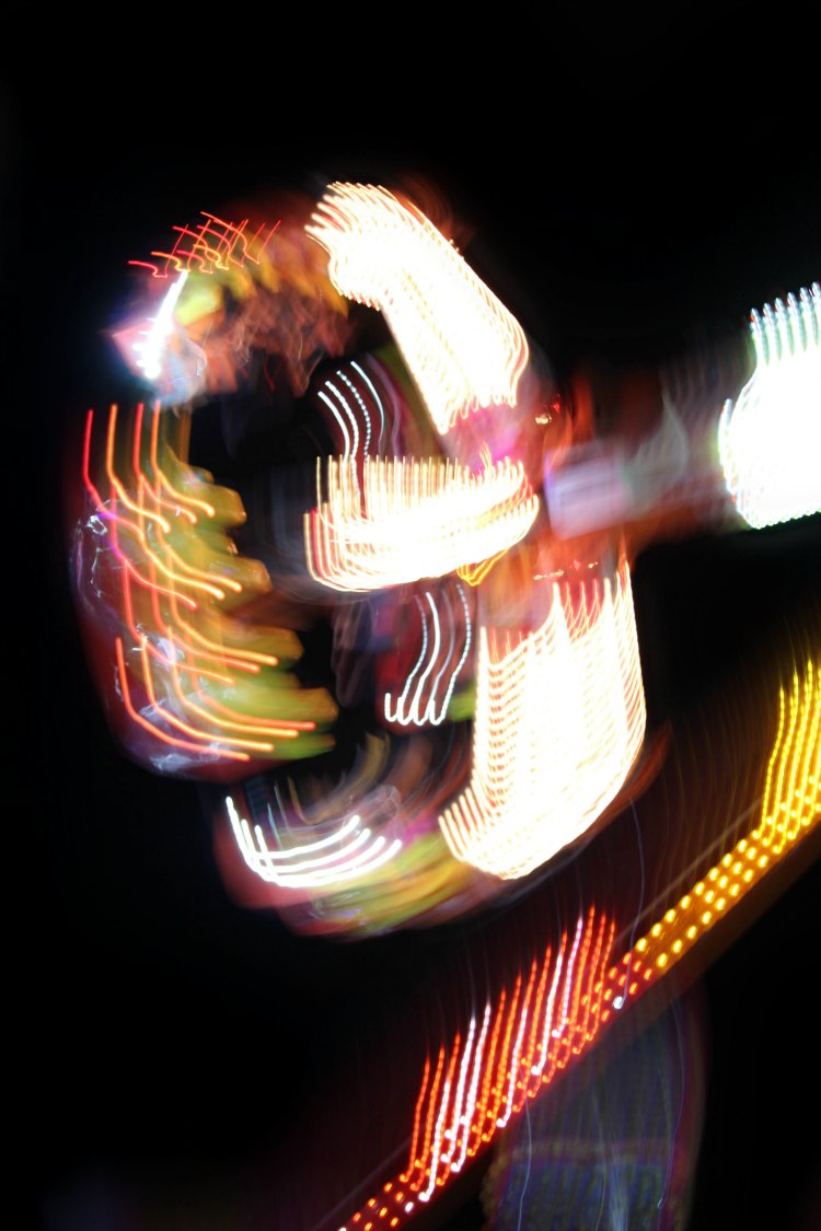 thrill rides at the Mid State Fair - fair ride at night at the California Mid State Fair DearCreatives.com