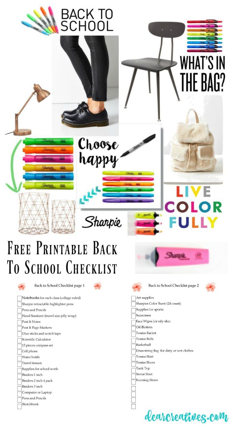 Must Have Back To School Checklist For Teen Girls + Free Printable