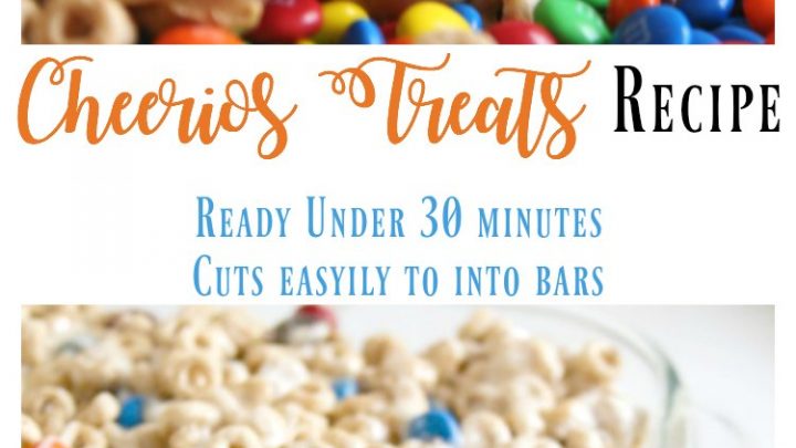 Cheerios Bars With Peanut Butter - Treats Recipe Ready under 30 minutes cuts easily into bars. Serve at parties, Halloween or after school snacks. It's a great cereal dessert treat.