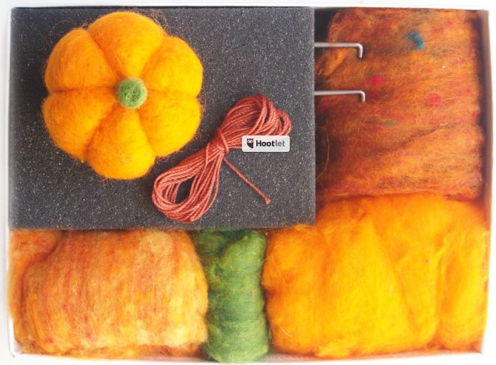 Wool Pumpkins Felting Kit - 12 Colors Autumn Goods Craft Kit - DIY Kit –  BureBure shoes and slippers