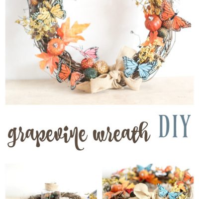 How To Decorate A Nature Inspired Grapevine Wreath For Fall In An Hour