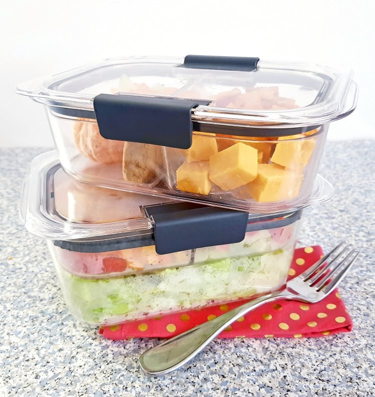 Lunch and snack storage solution for on the go lunches and snacks -Rubbermaid Brilliance