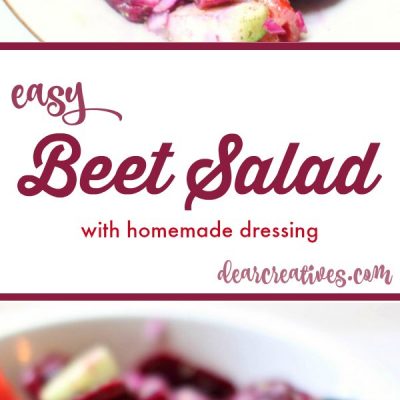 Beet Salad With Cucumbers, Tomatoes + Homemade Balsamic Vinaigrette