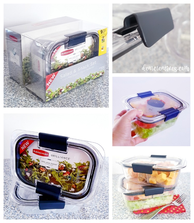 salad and snack set Rubbermaid containers Tips and ideas for lunches and snacks for on the go lunches.