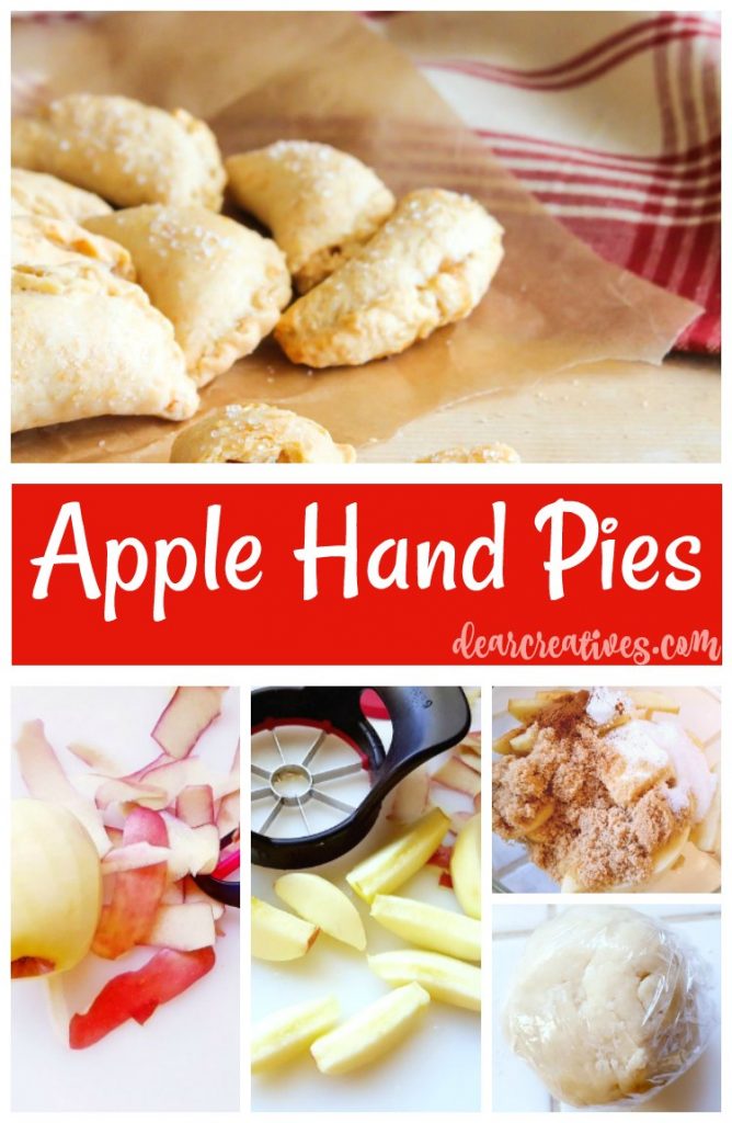 Apple hand pies are a delicious treat recipe. You can enjoy them anytime with this step by step baking recipe you will love making. See how easy at DearCreatives.com