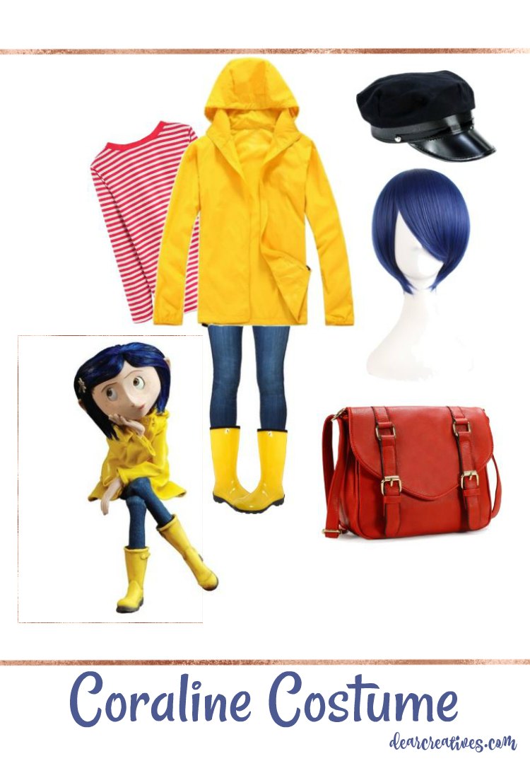 DIY Coraline Halloween Costume (No-Sew)