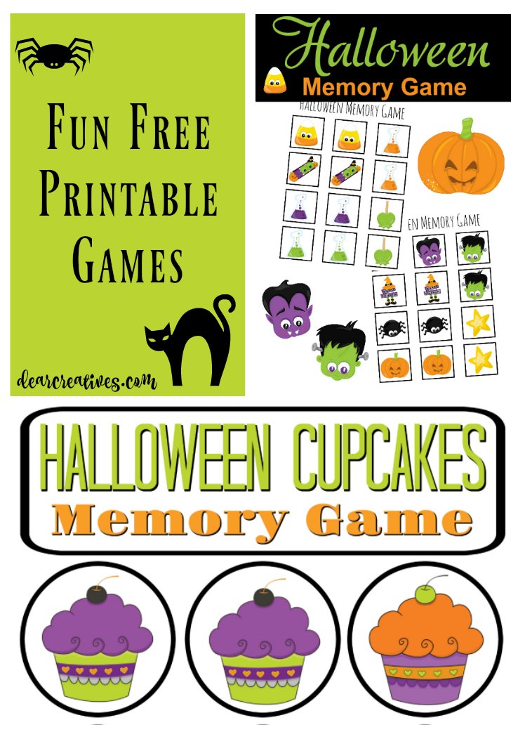 Fun Stuff For The Kids: Free Halloween Memory Game Printables