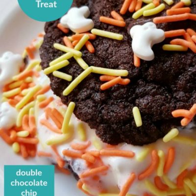 Double Chocolate Chip Cookies Stuffed With Ice Cream Halloween Treat Recipe