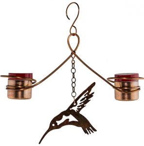 Copper humming bird feeder is the perfect gift for the bird lover