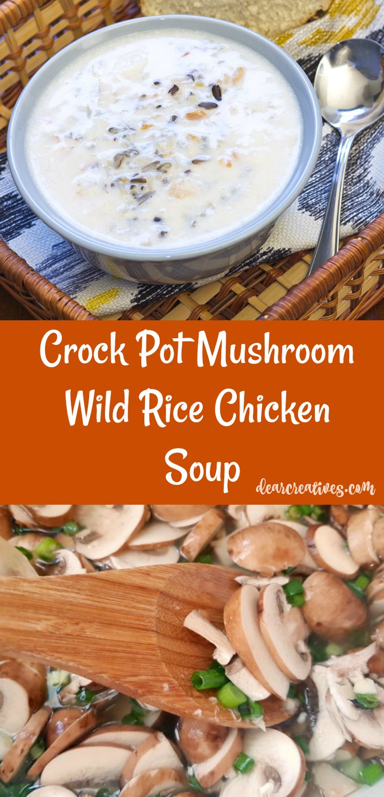 Crock-Pot Mushroom Wild Rice Chicken Soup