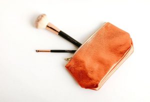 Leather Makeup pouch bag