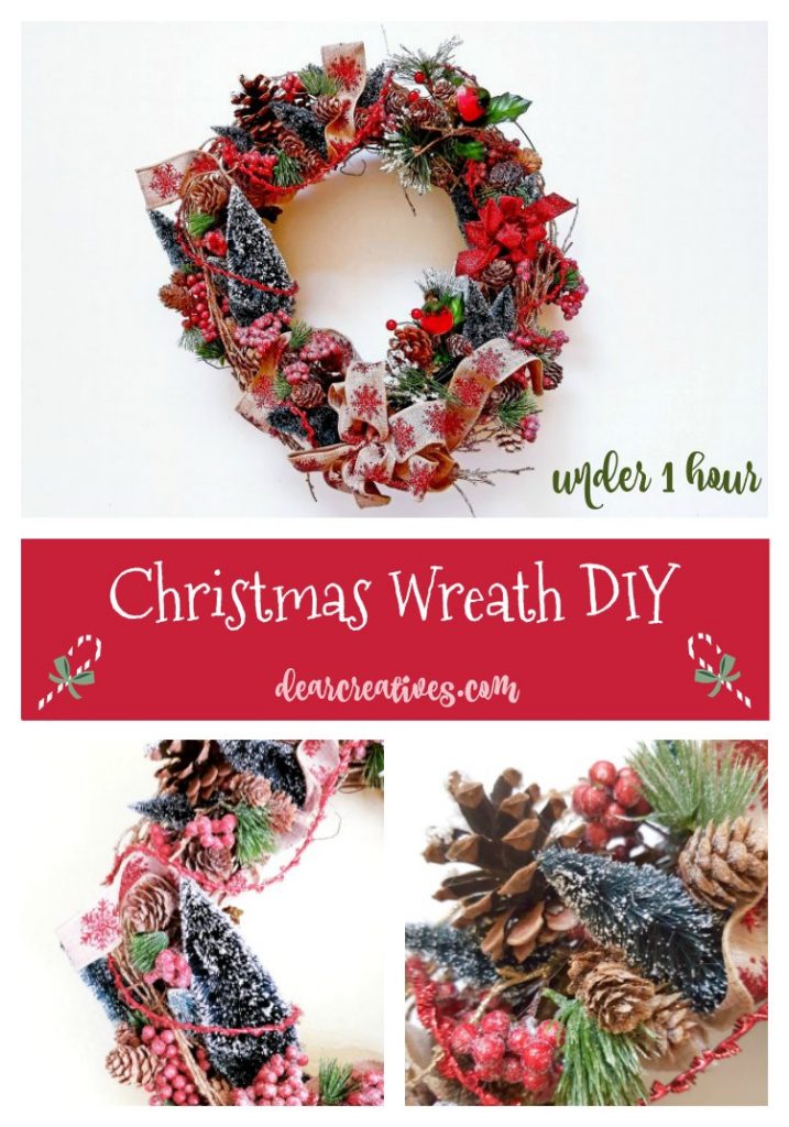 Make Your Own Christmas Wreath DIY in 1 Hour or Less!