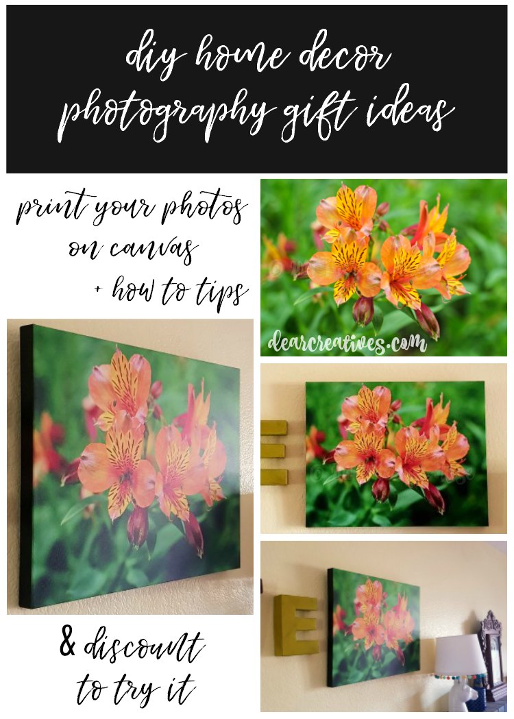 Home Decor DIY Photography Gift Ideas +Tips for Printing Photos on Canvas, and 60% Discount!