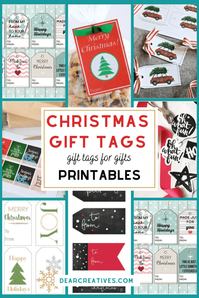 Free Printable Christmas Holiday Gift Tags to Print for Your Gifts