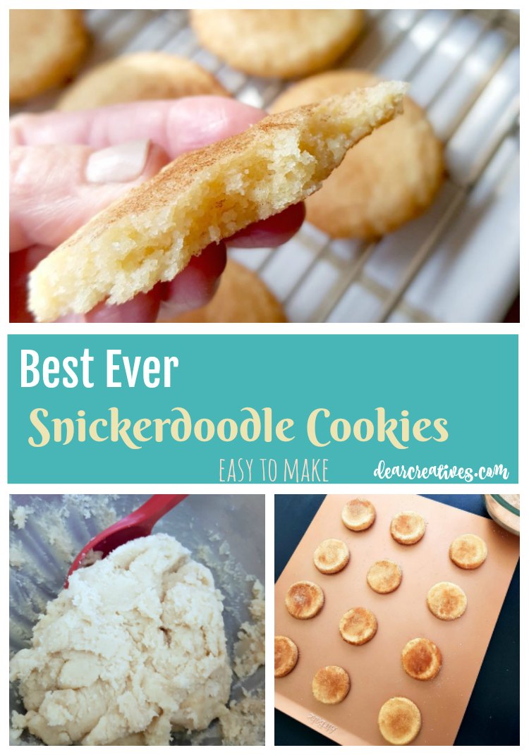 Snickerdoodle cookies recipe is a family favorite easy to make, and great for any type of party. #snickerdoodle #snickerdoodles #cookies #treatrecipes DearCreatives.com.jpg