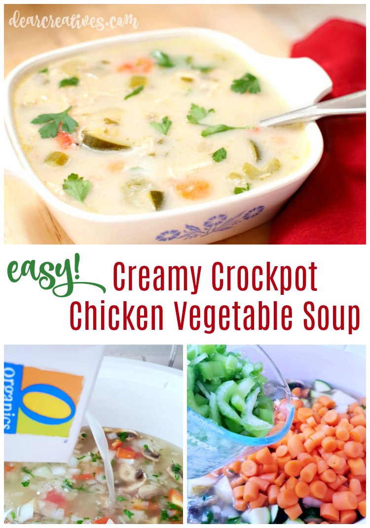 Warm Up To A Bowl of Healthy Crockpot Chicken Vegetable Soup