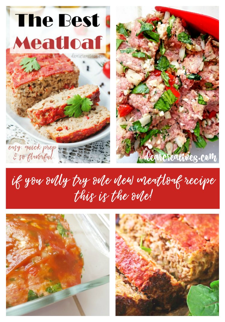 The best meatloaf #meatloaf #recipe so easy, and flavorful! Makes a great dinner. #groundbeefrecipes DearCreatives.com