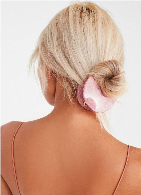 Blush enamel hair clip