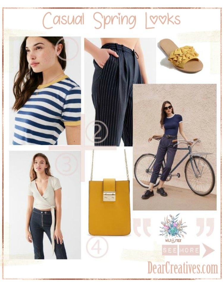 Casual Spring Outfits casaual everyday looks you will love to wear. These spring outfit ideas are in some of the top trending colors for the season. See all the cute outfit ideas. DearCreatives.com #springfashions #casual #everydayfashions.jpg