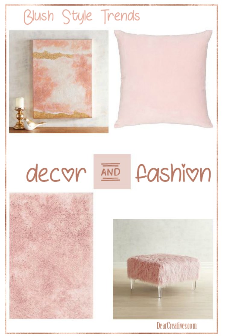 home decor ideas in pink blush #decor #style #blush #styletrends #trending #colorinspiration DearCreatives.com