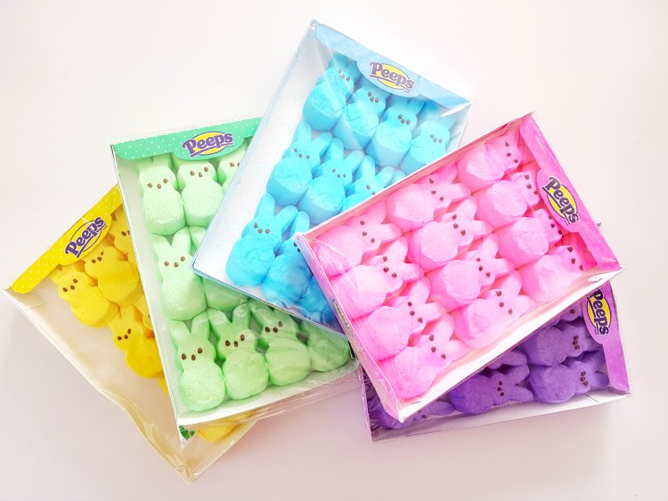 Peeps bunnies in a package for Easter baskets discount code at DearCreatives