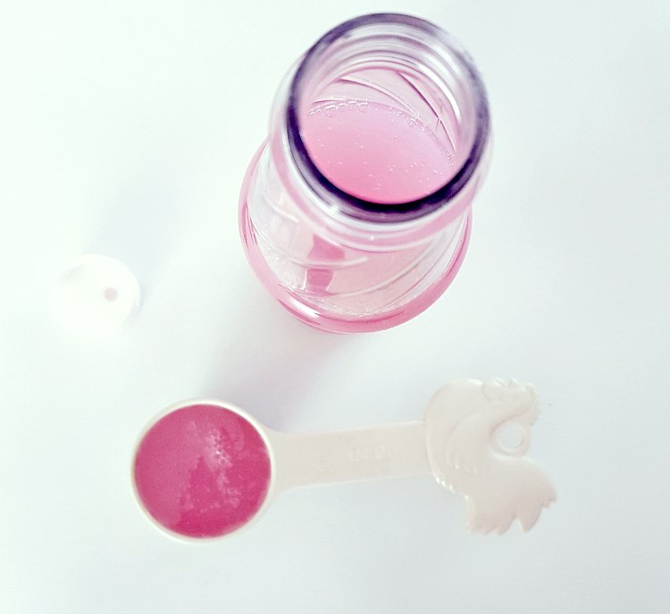 closeup of cotton candy flavoring for making popcorn treats