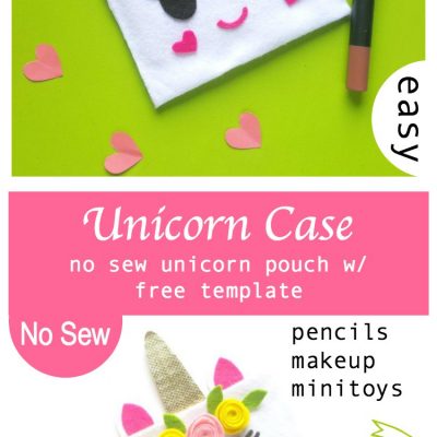 Fun, and Easy No Sew Unicorn Pouch DIY with FREE Template