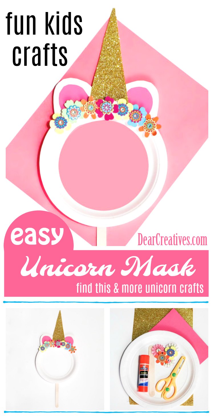 Paper Plate Unicorn Mask is a Fun Kids Craft to Make