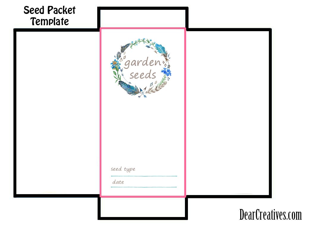 Free Printable Seed Template Instructions for Seed Packet Envelope Template © 2018 DearCreatives.com