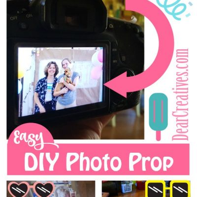 How to Make Photo Booth Props + DIY Photo Back Drop