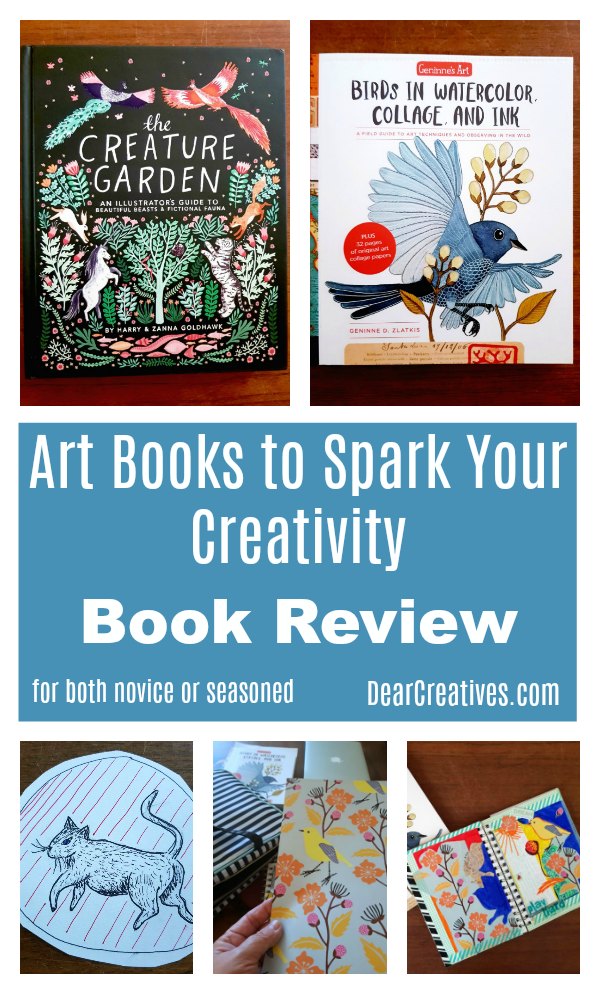 Art Books to spark your creativity. Learn how to draw, paint, and collage. See our book reviews of these two new art books. #books #art #creativity #painting #drawing #collage #bookreview #artsandcrafts #newbooks