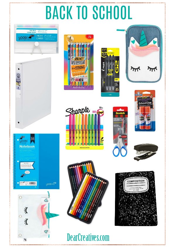 Back to School Supplies Bundle Basket - Elementary, Middle & High