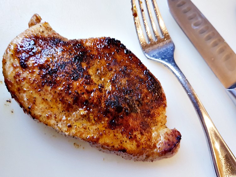 Cooked Chicken Breast ready to be sliced for a chicken salad recipe DearCreatives.com