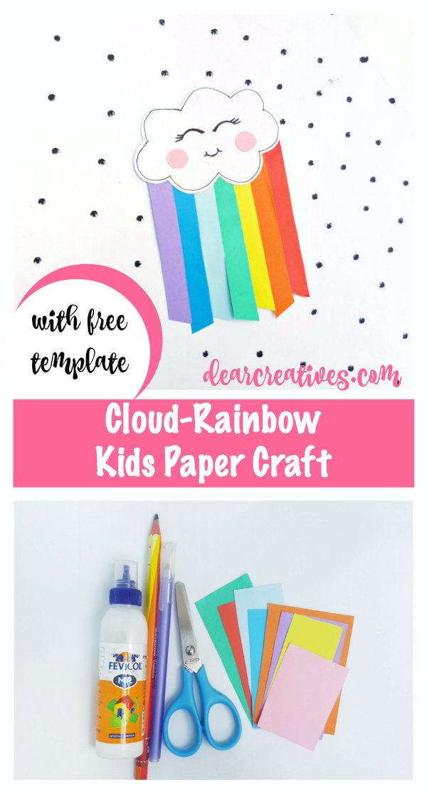 Cloud Rainbow Kids Paper Craft Fun Learning Activity