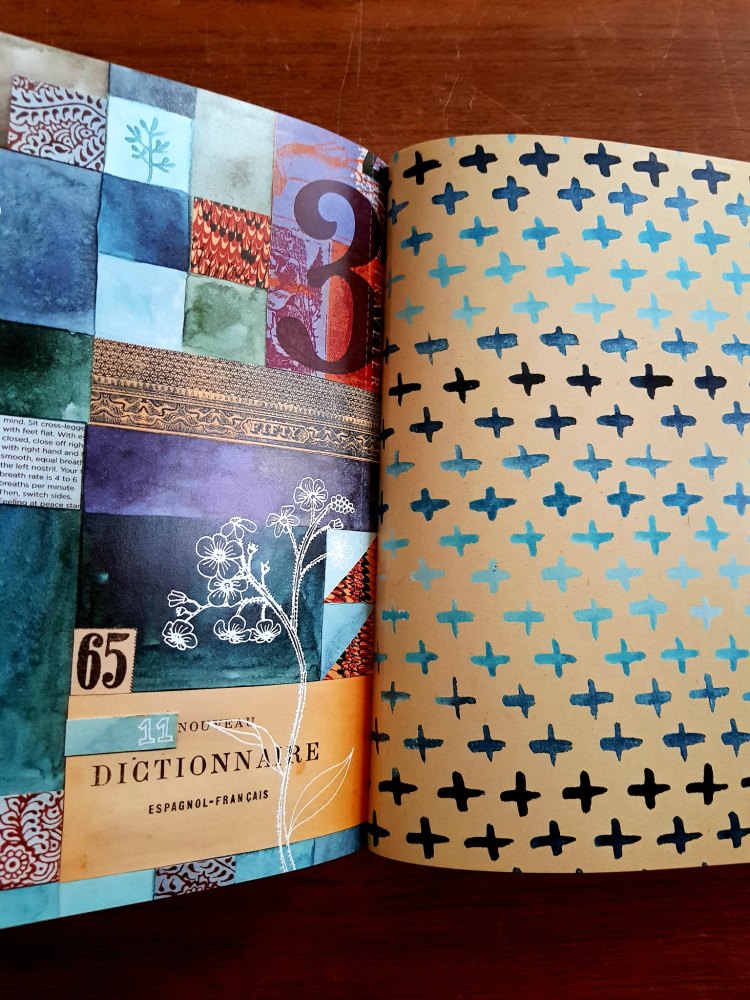 Geninne's Art collage papers from inside the book by geninne d zlatkis find out more at DearCreatives.com