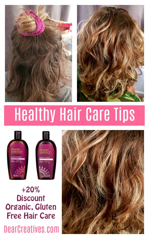 _Healthy Hair in 5 EASY STEPS. Do you have dry, frizzy, damaged hair Grab these healthy hair tips, and a discount for hair care products at DearCreatives.com #haircare #healthyhair #hair #beautyproducts #musthaves #organic .jpg