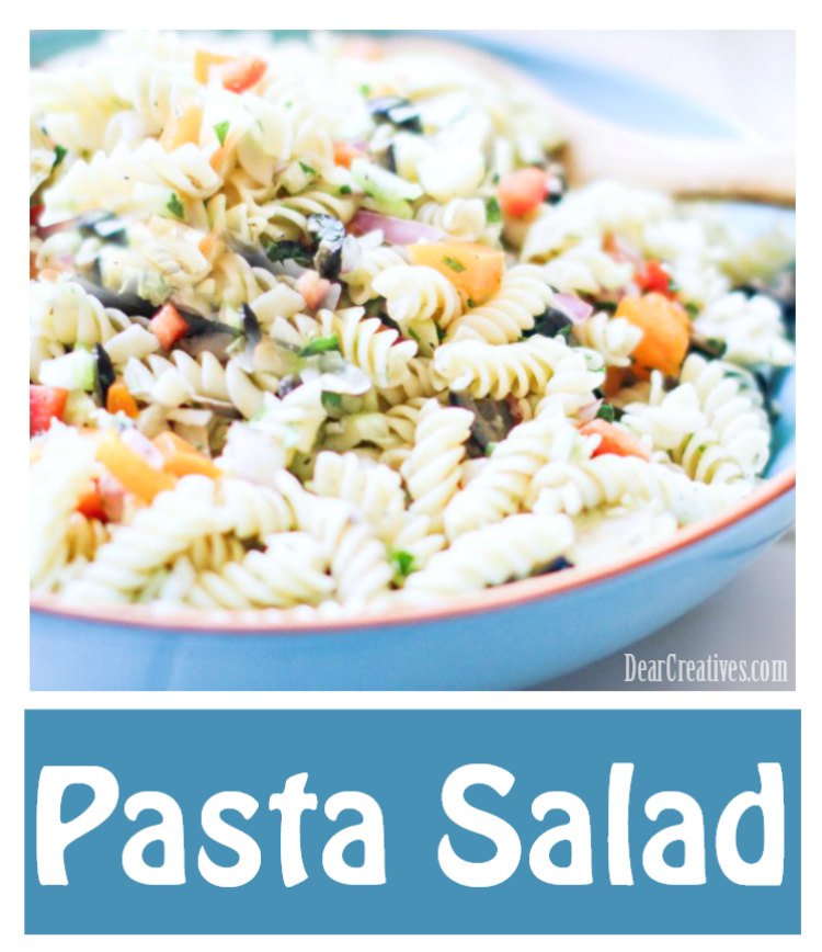 Pasta Salad Recipe - DearCreatives.com #pastasalad #pasta #salad #easy #healthy #quick #vegetarian #cold ta Salad Recipe - DearCreatives.com #pastasalad #pasta #salad #easy #healthy #quick #vegetarian #cold