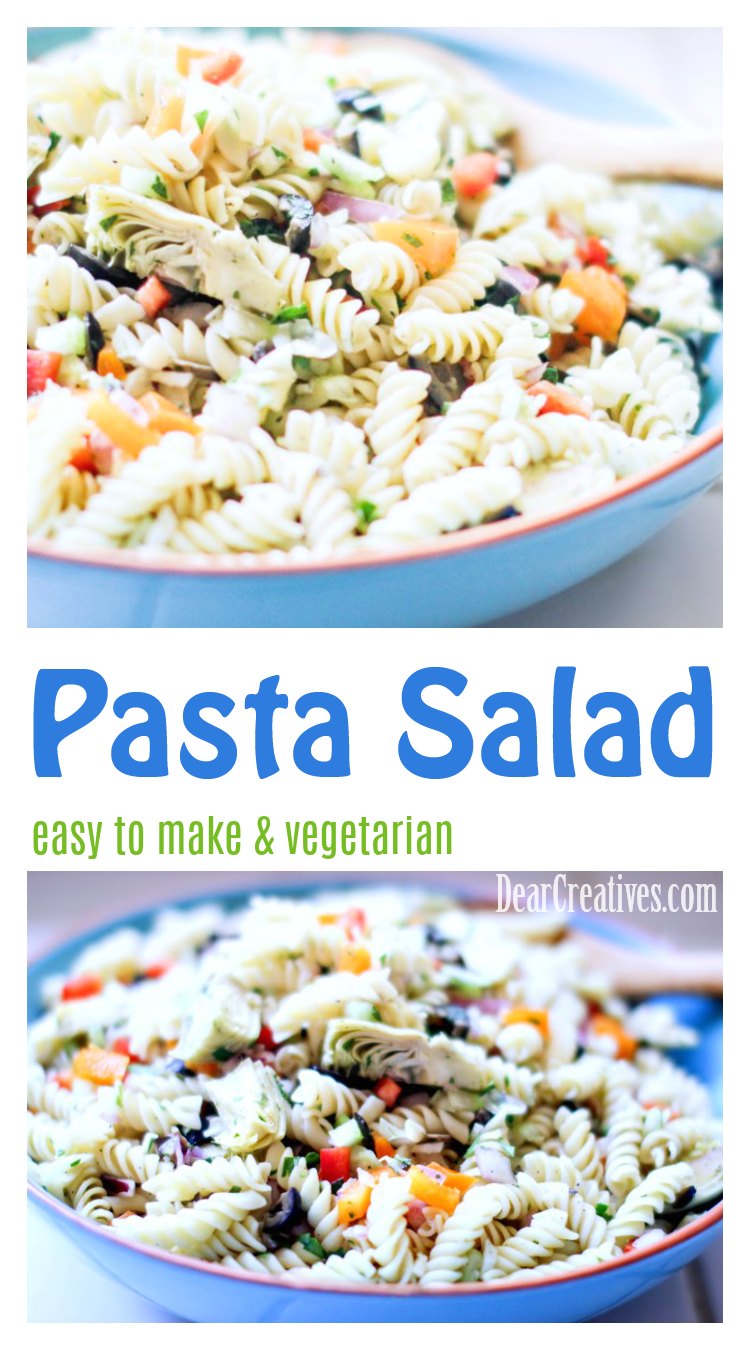 Easy Pasta Salad Recipe That's Colorful, Healthy, Tasty And Vegetarian