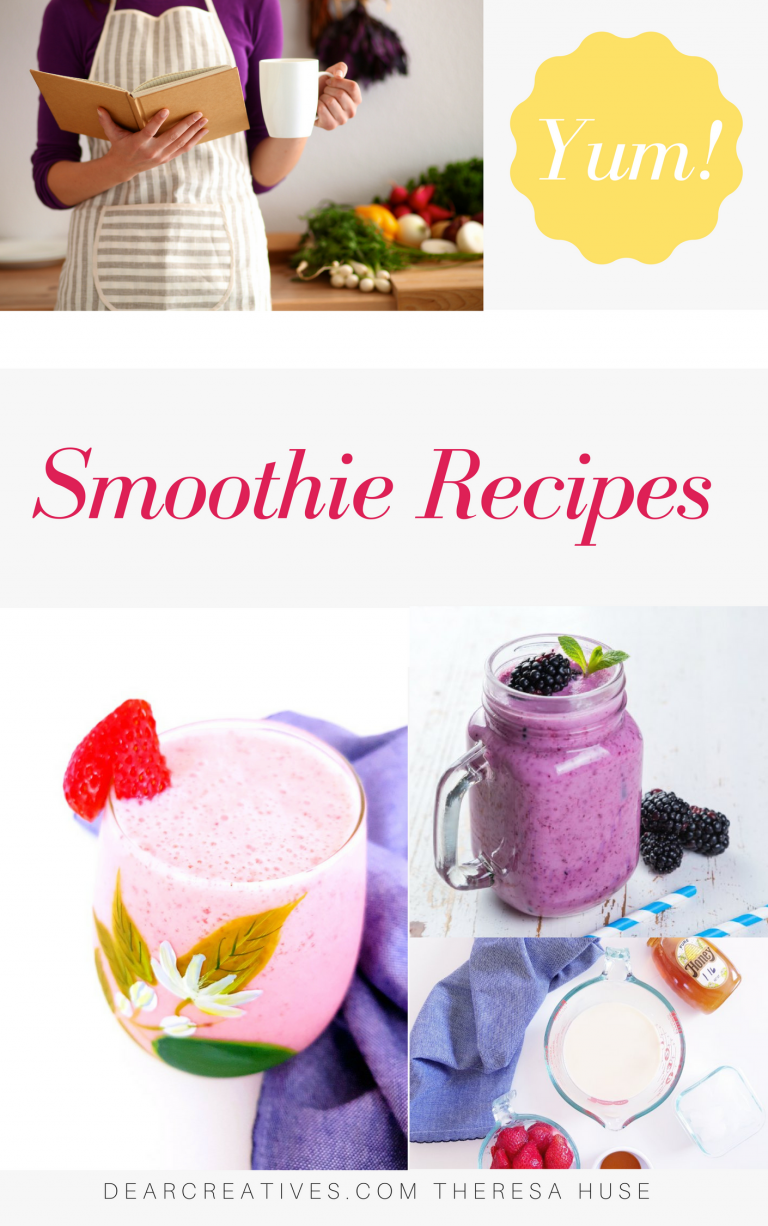 Smoothie Recipes- Are you looking for healthy smoothie recipes? Find easy to make smoothie recipes your sure to make over, and over again. See them all at DearCeatives.com #smoothierecipes #healthysmoothierecipes #healthy #smoothies #recipes