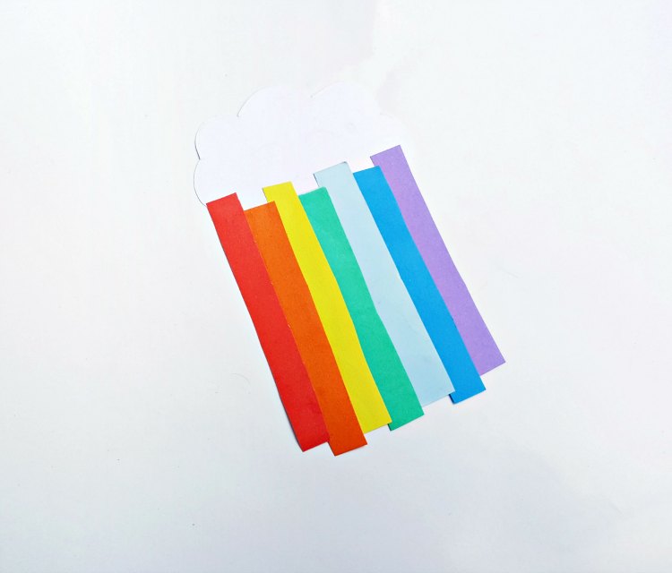 Cloud Rainbow Kids Paper Craft Fun Learning Activity - Dear Creatives