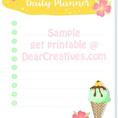Cute Summery Daily Planner Printable (FREE)