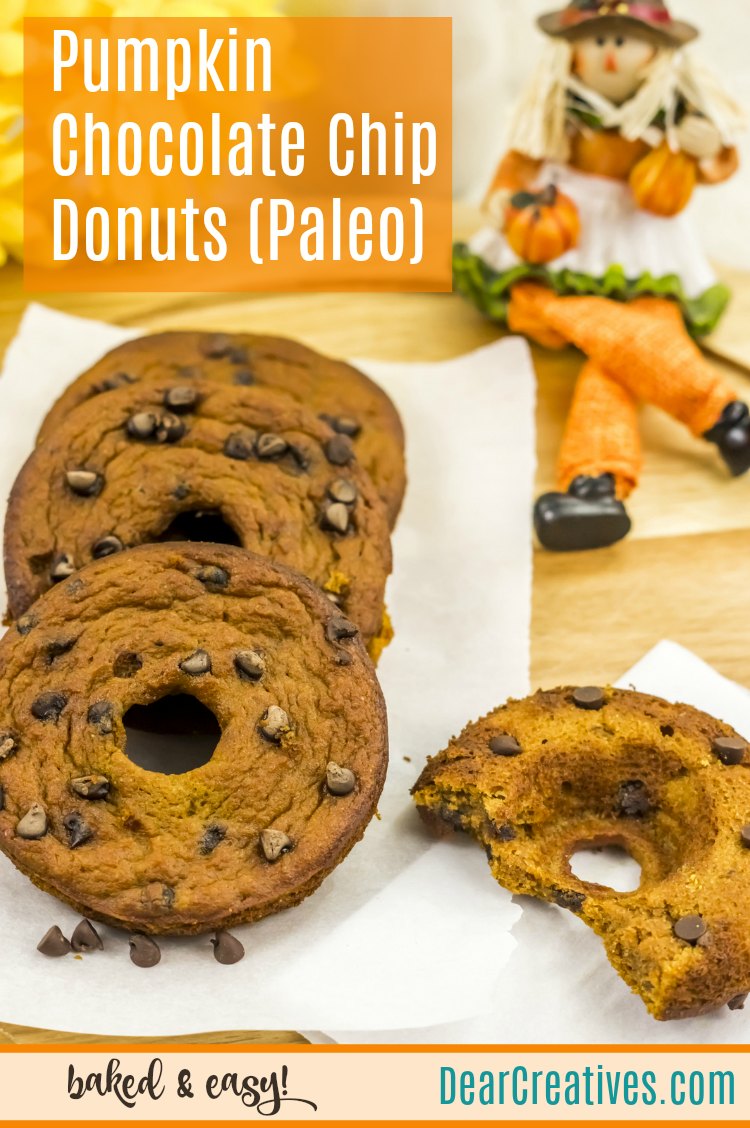 Pumpkin Donuts With Chocolate Chips (Paleo)