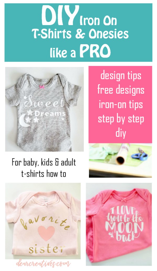 DIY Iron On Tee Shirts And Onesies Like A PRO (Tips, Tools, Designs)