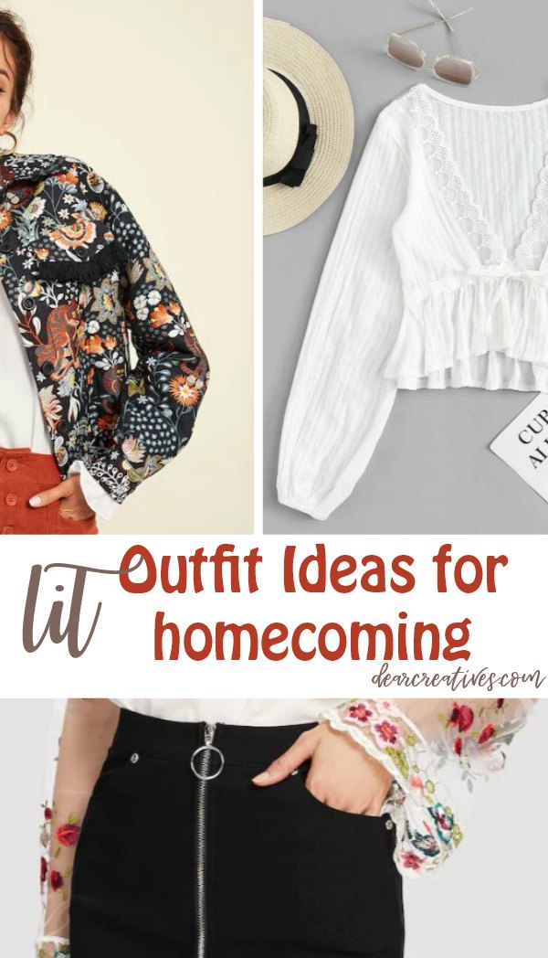 Outfit ideas for homecoming that aren't your typical outfit ideas. You can wear these ideas for other occasions and still have a lit outfit! DearCreatives.com