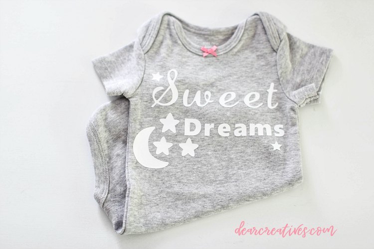 Sweet Dreams Onesie iron on tee shirt © 2018 Theresa Huse DearCreatives.com