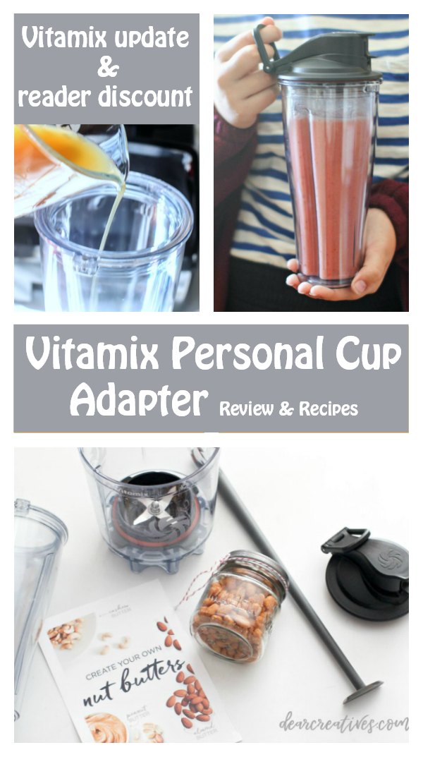 Vitamix Smoothie Recipe and Vitamix Personal Cup Adapter review you have to see this, it's helpful. DearCreatives.com #vitamix #togocups #blending #review #recipe #smoothies